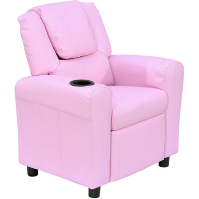 HOMCOM Kindersofa mit Liegefunktion für Kinder 3-6 Jahre, Rosa, mit Becherhalter, 62x56x69cm, gemütlich & praktisch Aosom.de HOMCOM Kindersofa mit Liegefunktion für Kinder 3-6 Jahre, Rosa, mit Becherhalter, 62x56x69cm, gemütlich & praktisch Aosom.de
