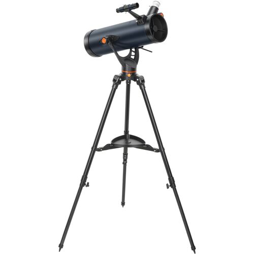 Outsunny Teleskop für Astronomie Anfänger Erwachsene 114mm Aperture 470mm Astronomisches Spiegelteleskop Einsteiger mit Stativ Ablage Tragetasche Reiseteleskop Telescope Dunkelblau Aosom