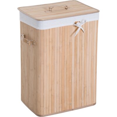 HOMCOM Wäschekorb Wäschebox mit Deckel 72L faltbar Segeltuchsack aus Bambus Natur 40 x 30 x 60 cm ideal für Wäschesammlung Aosom.de HOMCOM Wäschekorb Wäschebox mit Deckel 72L faltbar Segeltuchsack aus Bambus Natur 40 x 30 x 60 cm ideal für Wäschesammlung Aosom.de