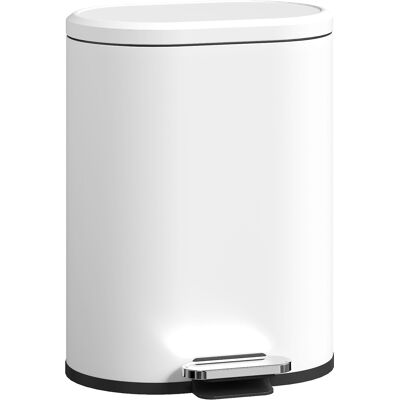 HOMCOM Mülleimer 12L Treteimer Abfalleimer mit Deckel und Fußpedal, Müllbehälter mit Inneneimer, Soft-Close-Funktion für Wohnzimmer, Büro, Metall, Weiß, 30 x 25,5 x 37,5 cm Aosom HOMCOM Mülleimer 12L Treteimer Abfalleimer mit Deckel und Fußpedal, Müllbehälter mit Inneneimer, Soft-Close-Funktion für Wohnzimmer, Büro, Metall, Weiß, 30 x 25,5 x 37,5 cm Aosom