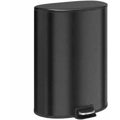 HOMCOM Mülleimer Küche 40 Liter Treteimer mit Soft-Close-Deckel, Bleib-Offen-Funktion, Abfalleimer mit Herausnehmbarem Innenbehälter, Fingerabdruckresistentem Edelstahl, Schwarz Aosom HOMCOM Mülleimer Küche 40 Liter Treteimer mit Soft-Close-Deckel, Bleib-Offen-Funktion, Abfalleimer mit Herausnehmbarem Innenbehälter, Fingerabdruckresistentem Edelstahl, Schwarz Aosom