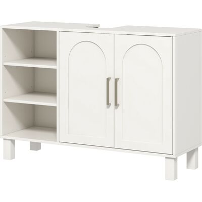 HOMCOM Badschrank - Verstellbare Regale, U-Ausschnitt, 9,9cm Füße HOMCOM Badschrank - Verstellbare Regale, U-Ausschnitt, 9,9cm Füße