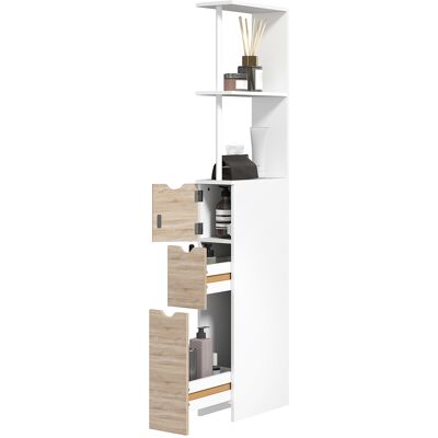 Homcom - Colonna Bagno Slim - 15x33x136 cm - Badezimmer Schrank Homcom - Colonna Bagno Slim - 15x33x136 cm - Badezimmer Schrank