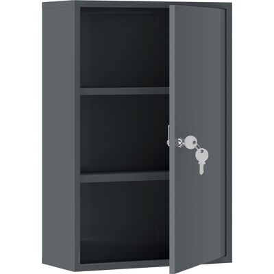 kleankin Medizinschrank Arzneischrank zur Medikamenten-Aufbewahrung, Abschließbar Medikamentenschrank Metall mit 3 Fächern Erste-Hilfe-Schrank, 40 x 18 x 60 cm, Grau Aosom kleankin Medizinschrank Arzneischrank zur Medikamenten-Aufbewahrung, Abschließbar Medikamentenschrank Metall mit 3 Fächern Erste-Hilfe-Schrank, 40 x 18 x 60 cm, Grau Aosom