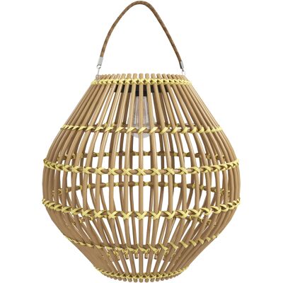 Outsunny Gelbe Rattan Solarleuchte - Gartenlampe Outsunny Gelbe Rattan Solarleuchte - Gartenlampe