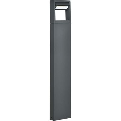 Outsunny Gartenlampe, Wegleuchte, Gartenleuchte mit Warmweißem LED Licht, Pollerleuchte mit Verstellbarem Neigungswinkel, IP65 Wasserdicht, Alu, für Außen, Dunkelgrau Aosom Outsunny Gartenlampe, Wegleuchte, Gartenleuchte mit Warmweißem LED Licht, Pollerleuchte mit Verstellbarem Neigungswinkel, IP65 Wasserdicht, Alu, für Außen, Dunkelgrau Aosom