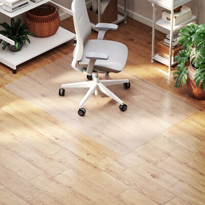 HOMCOM Bodenschutzmatte 100 x 150 cm Bürostuhl Unterlage in Transparent, Kratzfest Stuhlunterlage, Bodenmatte für Hartböden Aosom HOMCOM Bodenschutzmatte 100 x 150 cm Bürostuhl Unterlage in Transparent, Kratzfest Stuhlunterlage, Bodenmatte für Hartböden Aosom