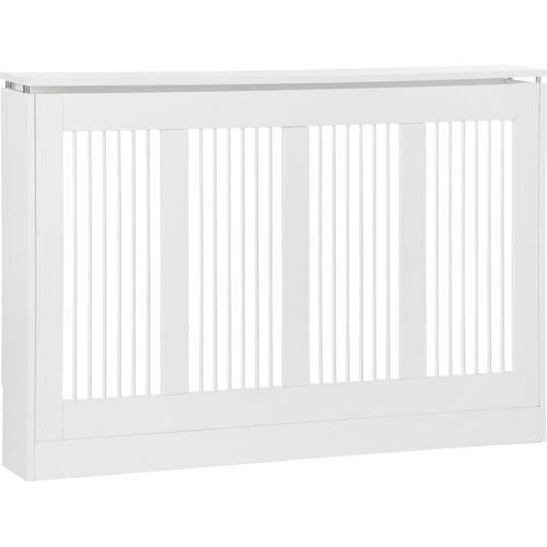 HOMCOM Heizkörperverkleidung Heizungsabdeckung 120 x 18 x 84 cm für Wohnzimmer & Schlafzimmer, elegante weiße Abdeckung Aosom.de