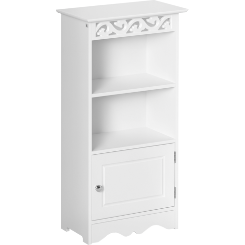 HOMCOM Badschrank Wäscheschrank Küchenschrank Lagerschrank MDF Weiß 40 x 23 x 80 cm Aosom