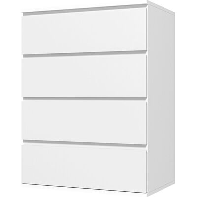 HOMCOM Weiß 4-Schubladen Kommode - Schlafzimmer Aufbewahrung HOMCOM Weiß 4-Schubladen Kommode - Schlafzimmer Aufbewahrung