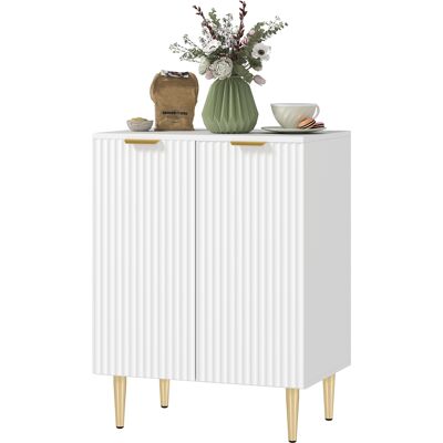HOMCOM Küchenbuffet - Verstellbare Regale - Weiß - Küchenschrank HOMCOM Küchenbuffet - Verstellbare Regale - Weiß - Küchenschrank