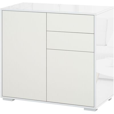 HOMCOM Standschrank Aufbewahrungsschrank Mehrzweckschrank Aktenschrank Kommode 2 Schublade 2 Türen E1 Spanplatte Weiß 79 x 36 x 74 cm Aosom HOMCOM Standschrank Aufbewahrungsschrank Mehrzweckschrank Aktenschrank Kommode 2 Schublade 2 Türen E1 Spanplatte Weiß 79 x 36 x 74 cm Aosom