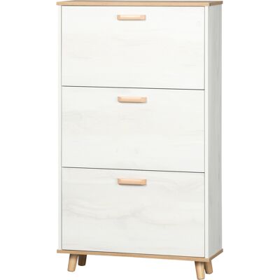 HOMCOM Raumspartie Schuhschrank - 3 Klappschubladen, Verstellbares Regal - Weiß HOMCOM Raumspartie Schuhschrank - 3 Klappschubladen, Verstellbares Regal - Weiß