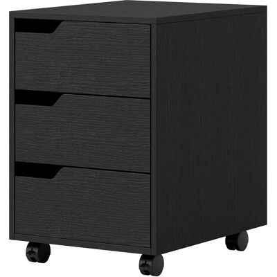 HOMCOM Rollcontainer, Büromöbel mit 3 Schubladen, Rollcontainer, für Dokumente und Ordner, 40 x 50 x 57,5 cm, schwarz Aosom HOMCOM Rollcontainer, Büromöbel mit 3 Schubladen, Rollcontainer, für Dokumente und Ordner, 40 x 50 x 57,5 cm, schwarz Aosom