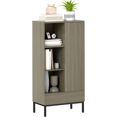 HOMCOM Kommode 1 Tür Moderne Kommode für Wohnzimmer mit Schublade Verstellbarem Regal und 3 offenen Fächern für Esszimmer Flur Schlafzimmer 60x34x121 cm Natur Aosom HOMCOM Kommode 1 Tür Moderne Kommode für Wohnzimmer mit Schublade Verstellbarem Regal und 3 offenen Fächern für Esszimmer Flur Schlafzimmer 60x34x121 cm Natur Aosom