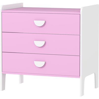 AIYAPLAY Kinderkommode, Kommode 3 Schubladen, Aufbewahrungsmöbel für Kinderzimmer, Krippe, Spielzimmer, 60 x 40 x 60 cm, Rosa Aosom AIYAPLAY Kinderkommode, Kommode 3 Schubladen, Aufbewahrungsmöbel für Kinderzimmer, Krippe, Spielzimmer, 60 x 40 x 60 cm, Rosa Aosom