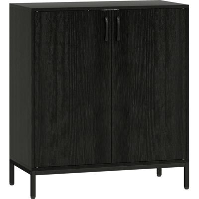HOMCOM Küchenschrank mit 2 Türen, Moderne Küchenschränke, Verstellbares Regal und Erhöhte Basis, für Esszimmer, Flur, Schlafzimmer, 80x40x90 cm, Schwarz Aosom HOMCOM Küchenschrank mit 2 Türen, Moderne Küchenschränke, Verstellbares Regal und Erhöhte Basis, für Esszimmer, Flur, Schlafzimmer, 80x40x90 cm, Schwarz Aosom