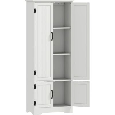 HOMCOM Küchenschrank zeitgenössisch mehrere Stauräume 2 Schränke 3 Regalböden MDF Spanplatten weiß Aosom HOMCOM Küchenschrank zeitgenössisch mehrere Stauräume 2 Schränke 3 Regalböden MDF Spanplatten weiß Aosom