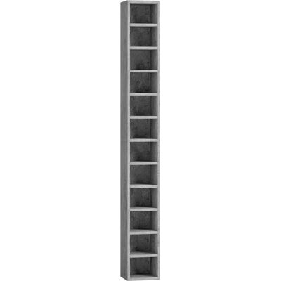 HOMCOM CD-Regal mit 12 Fächern, platzsparend für 204 CDs, Säulen-CD-Schrank für Wohnzimmer, Schlafzimmer, Büro, 21x20x175cm, Zementgrau Aosom HOMCOM CD-Regal mit 12 Fächern, platzsparend für 204 CDs, Säulen-CD-Schrank für Wohnzimmer, Schlafzimmer, Büro, 21x20x175cm, Zementgrau Aosom