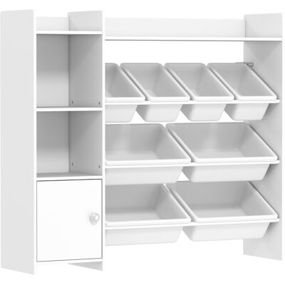 AIYAPLAY Aufbewahrungsmöbel für Kinder 3–8 Jahre, Spielzeugaufbewahrung mit 8 abnehmbaren Boxen, Regal, Schrank, für Kinderzimmer, Spielzimmer, Krippe, weiß Aosom AIYAPLAY Aufbewahrungsmöbel für Kinder 3–8 Jahre, Spielzeugaufbewahrung mit 8 abnehmbaren Boxen, Regal, Schrank, für Kinderzimmer, Spielzimmer, Krippe, weiß Aosom
