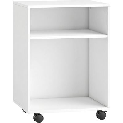 HOMCOM Druckerständer Druckertisch mit 2 offenem Regal feststellbaren Rollen Schreibtisch Organizer für Drucker Druckerhalter Druckerwagen für Büro Zuhause Office Fax Scanner 40 x 35 x 56 cm, Weiß Aosom HOMCOM Druckerständer Druckertisch mit 2 offenem Regal feststellbaren Rollen Schreibtisch Organizer für Drucker Druckerhalter Druckerwagen für Büro Zuhause Office Fax Scanner 40 x 35 x 56 cm, Weiß Aosom