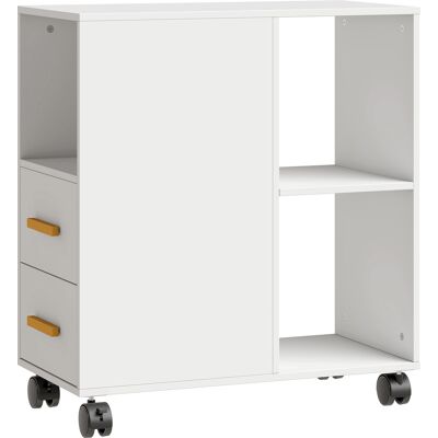 HOMCOM Druckerständer Druckertisch mit Verstellbar Ablage, Rollen, Schreibtisch Organizer für Drucker Druckerwagen für Fax Scanner Büro Office 60 x 30 x 65 cm Weiß Aosom HOMCOM Druckerständer Druckertisch mit Verstellbar Ablage, Rollen, Schreibtisch Organizer für Drucker Druckerwagen für Fax Scanner Büro Office 60 x 30 x 65 cm Weiß Aosom
