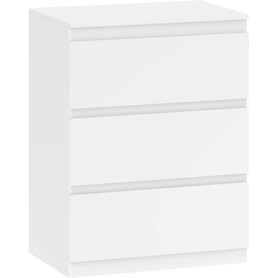 HOMCOM Kommode mit 3 Schubladen Kommodenschrank Aufbewahrungsschrank Schubladenschrank für Schlafzimmer, Wohnzimmer, Flur, Weiß Aosom HOMCOM Kommode mit 3 Schubladen Kommodenschrank Aufbewahrungsschrank Schubladenschrank für Schlafzimmer, Wohnzimmer, Flur, Weiß Aosom