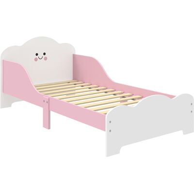 AIYAPLAY Kinderbett, 140x70 cm Kleinkindbett mit Rausfallschutz, Lattenrost, Jugendbett Bettgestell für Mädchen und Jungen, ohne Matratze, Rosa Aosom AIYAPLAY Kinderbett, 140x70 cm Kleinkindbett mit Rausfallschutz, Lattenrost, Jugendbett Bettgestell für Mädchen und Jungen, ohne Matratze, Rosa Aosom