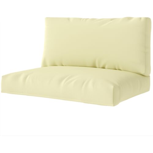 Outsunny Palettenkissen für draußen 2 Sitzer, Sitzkissen für Euro Palette waschbar, 2-teilig 120 x 80 cm und 120 x 45 cm, UPF20+, 20 cm dick, Beige Aosom