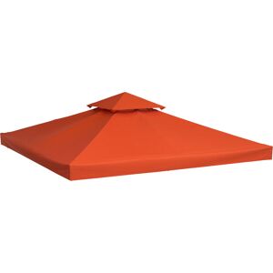 Outsunny Rostrote Polyester 3x3m Gartenpavillon Ersatzdach - Gartenpavillon Outsunny Rostrote Polyester 3x3m Gartenpavillon Ersatzdach - Gartenpavillon