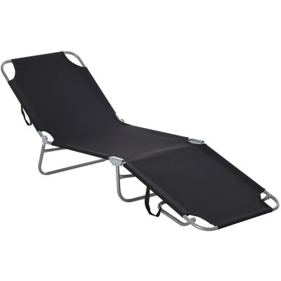 Outsunny - Sonnenliege Oxford Schwarz - Sun Lounger Outsunny - Sonnenliege Oxford Schwarz - Sun Lounger
