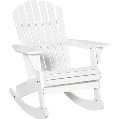Outsunny Adirondack Gartenstuhl Schaukelstuhl Schaukelsessel 77 x 94 x 97 cm, weiß, wetterfest, ideal für Garten & Balkonmöbel Aosom.de Outsunny Adirondack Gartenstuhl Schaukelstuhl Schaukelsessel 77 x 94 x 97 cm, weiß, wetterfest, ideal für Garten & Balkonmöbel Aosom.de