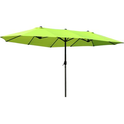 Outsunny Doppelsonnenschirm - 460x270cm, Grün - Garten & Terrasse Outsunny Doppelsonnenschirm - 460x270cm, Grün - Garten & Terrasse