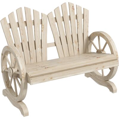 Outsunny Gartenbank mit Armlehne, Sitzbank, Gartenmöbel, Rustikale Bank, Massivholz, Naturholz, 108 x 66 x 95 cm Aosom Outsunny Gartenbank mit Armlehne, Sitzbank, Gartenmöbel, Rustikale Bank, Massivholz, Naturholz, 108 x 66 x 95 cm Aosom