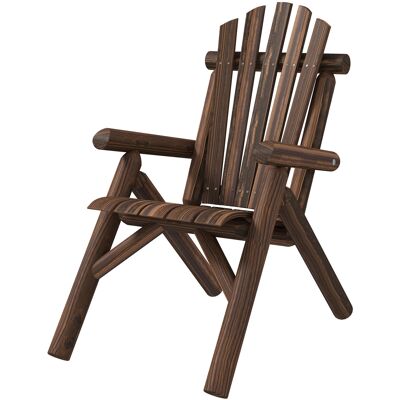 Outsunny Adirondack Gartenstuhl Holzstuhl Hochlehner mit Armlehne aus Tannenholz, braun, 83 x 68 x 101 cm, ideal für Garten & Terrasse Aosom.de Outsunny Adirondack Gartenstuhl Holzstuhl Hochlehner mit Armlehne aus Tannenholz, braun, 83 x 68 x 101 cm, ideal für Garten & Terrasse Aosom.de