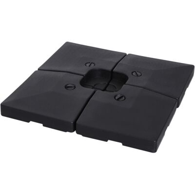 Outsunny 4 x Sonnenschirmständer - bis 130kg, befüllbar, Schwarz Outsunny 4 x Sonnenschirmständer - bis 130kg, befüllbar, Schwarz