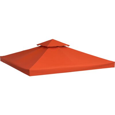 Outsunny Rostrote Polyester 3x3m Gartenpavillon Ersatzdach - Gartenpavillon Outsunny Rostrote Polyester 3x3m Gartenpavillon Ersatzdach - Gartenpavillon