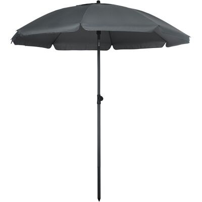 Outsunny Sonnenschirm Strand Ø180 cm UV 50+ windfest stabil Strandschirm mit UV-Schutz sturmfest Balkon-Schirm faltbarer Gartenschirm sicherer Sonnenschutz für Reisen Strand Balkon Camping Dunkelgrau Aosom Outsunny Sonnenschirm Strand Ø180 cm UV 50+ windfest stabil Strandschirm mit UV-Schutz sturmfest Balkon-Schirm faltbarer Gartenschirm sicherer Sonnenschutz für Reisen Strand Balkon Camping Dunkelgrau Aosom