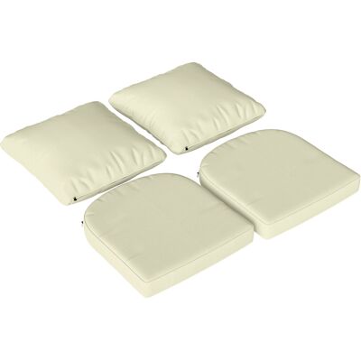 Outsunny 2er Sitzkissen-Set - Innen/Außen - Creme Outsunny 2er Sitzkissen-Set - Innen/Außen - Creme