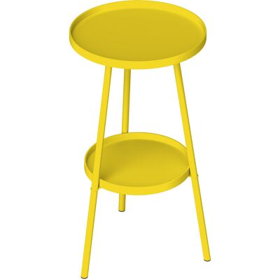 Outsunny Kleine Metallgarten Tisch - Zwei-Etagen Kompakt Außen Tisch Outsunny Kleine Metallgarten Tisch - Zwei-Etagen Kompakt Außen Tisch