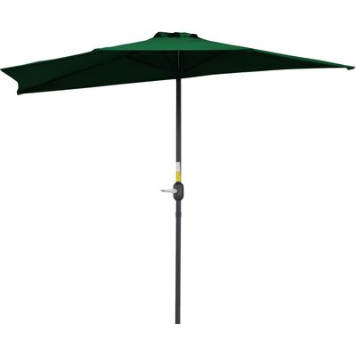 Outsunny Halber Sonnenschirm - Balkonsonnenschirm 5 Metallstreben 2,93 x 1,5 x 2,49 m hochdichtes Polyester Grün Aosom Outsunny Halber Sonnenschirm - Balkonsonnenschirm 5 Metallstreben 2,93 x 1,5 x 2,49 m hochdichtes Polyester Grün Aosom