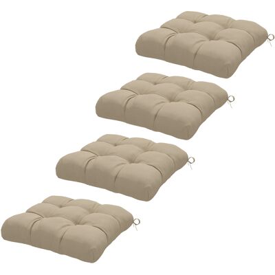 Outsunny - khaki 48x48 cm - 4 Kissen - Gartenstühle Outsunny - khaki 48x48 cm - 4 Kissen - Gartenstühle