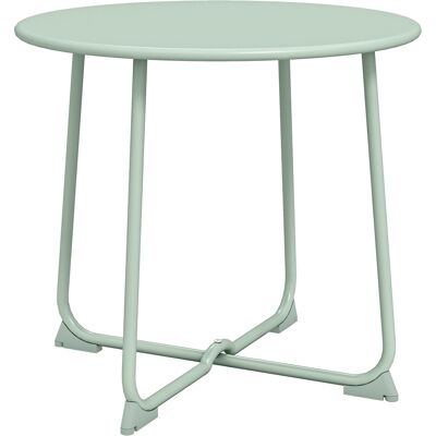 Outsunny Outdoor-Couchtisch für 2 Personen, runder Gartentisch mit X-Basis, Metallgestell, für Balkon, Patio, Terrasse, Ø 50 x 45,5 cm, dunkelgrün Aosom Outsunny Outdoor-Couchtisch für 2 Personen, runder Gartentisch mit X-Basis, Metallgestell, für Balkon, Patio, Terrasse, Ø 50 x 45,5 cm, dunkelgrün Aosom