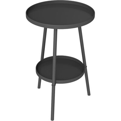 Outsunny Beistelltisch Garten Zweistufig Gartentisch mit erhöhten Kanten runder Balkontisch, Kaffeetisch 30kg belastbar, Ø32 x 51H cm Sofatisch für Outdoor Indoor Balkon Terrasse Büro Schwarz Aosom Outsunny Beistelltisch Garten Zweistufig Gartentisch mit erhöhten Kanten runder Balkontisch, Kaffeetisch 30kg belastbar, Ø32 x 51H cm Sofatisch für Outdoor Indoor Balkon Terrasse Büro Schwarz Aosom