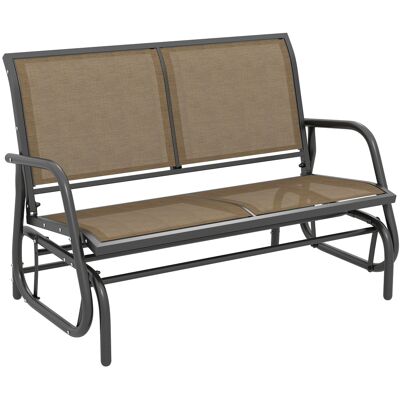 Outsunny Garten-Schaukelbank für 2 Personen, Metallgestell mit atmungsaktivem Netzstoff, für Balkon, Patio, Terrasse, 120x70x85 cm, Hellbraun Aosom Outsunny Garten-Schaukelbank für 2 Personen, Metallgestell mit atmungsaktivem Netzstoff, für Balkon, Patio, Terrasse, 120x70x85 cm, Hellbraun Aosom