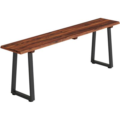 Outsunny Gartenbank aus Fichtenholz, ohne Rückenlehne, Industriestil, 2-Sitzer mit Holzoptik, trapezförmige Stahlfüße, für Terrasse Balkon Park, Tragfähigkeit 240 kg, 150x28x48 cm, verkohlt Aosom Outsunny Gartenbank aus Fichtenholz, ohne Rückenlehne, Industriestil, 2-Sitzer mit Holzoptik, trapezförmige Stahlfüße, für Terrasse Balkon Park, Tragfähigkeit 240 kg, 150x28x48 cm, verkohlt Aosom