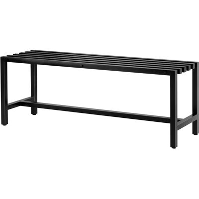 Outsunny Gartenbank 2-Sitzer aus verzinktem Stahl, Latten-Sitzfläche, ohne Rückenlehne, Außenbank für Balkon Terrasse Park, Tragkraft 240 kg, 117x36x44 cm, Schwarz Aosom Outsunny Gartenbank 2-Sitzer aus verzinktem Stahl, Latten-Sitzfläche, ohne Rückenlehne, Außenbank für Balkon Terrasse Park, Tragkraft 240 kg, 117x36x44 cm, Schwarz Aosom