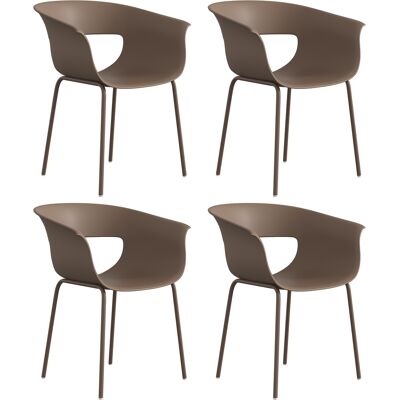Outsunny Gartenstühle 4er Set ergonomisch Balkonstühle mit Ausschnittdesign Armlehne Wetterfest rostbeständig Outdoor Stühle bis 120 kg Terrassenstühle für Garten Balkon Terrasse Kaffee Aosom Outsunny Gartenstühle 4er Set ergonomisch Balkonstühle mit Ausschnittdesign Armlehne Wetterfest rostbeständig Outdoor Stühle bis 120 kg Terrassenstühle für Garten Balkon Terrasse Kaffee Aosom