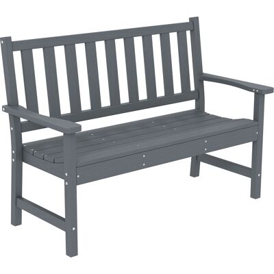 Outsunny Gartenbank 2-Sitzer wetterfest Kunststoff Outdoor Sitzbank mit Lamelldesign Holzoptik Rückenlehne Ergonomisch Balkonbank bis 240kg Parkbank Gartenmöbel für Garten Park 130 x 59 x 91cm Grau Aosom Outsunny Gartenbank 2-Sitzer wetterfest Kunststoff Outdoor Sitzbank mit Lamelldesign Holzoptik Rückenlehne Ergonomisch Balkonbank bis 240kg Parkbank Gartenmöbel für Garten Park 130 x 59 x 91cm Grau Aosom