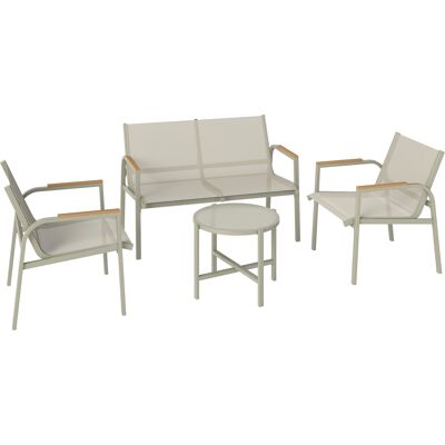 Outsunny Gartenmöbel Set wetterfest Metall Sitzgruppe für 4 Personen Gartenlounge mit 2er-Sofa 2 Sesseln Beistelltisch Outdoor Balkonmöbel-Set Terrassenmöbel für Garten Balkon Grün Aosom Outsunny Gartenmöbel Set wetterfest Metall Sitzgruppe für 4 Personen Gartenlounge mit 2er-Sofa 2 Sesseln Beistelltisch Outdoor Balkonmöbel-Set Terrassenmöbel für Garten Balkon Grün Aosom